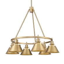Golden 3306-6 BCB-BCB - Yep by Golden Lighting Orwell 6-light Chandelier in Brushed Champagne Brass